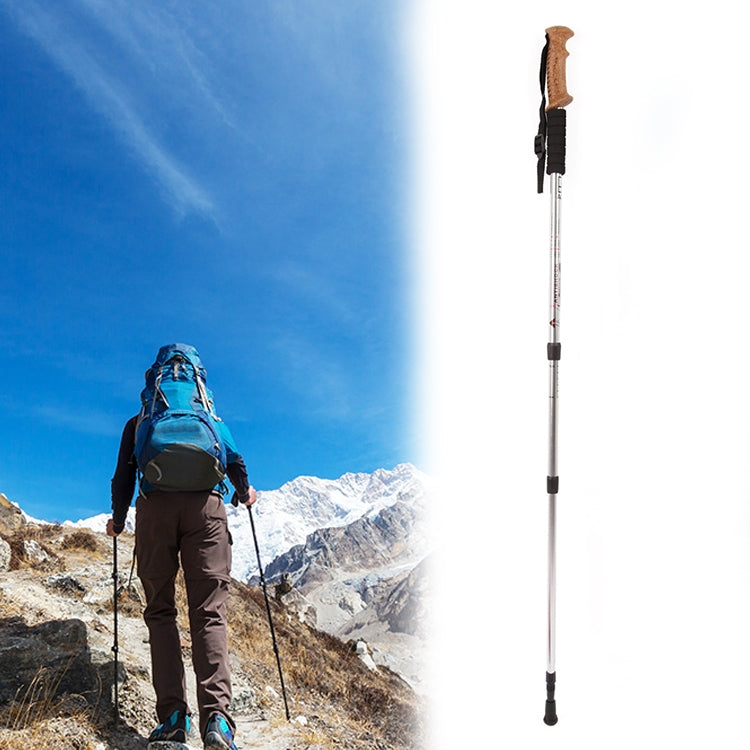 Aotu AT7551 135ซม.อลูมิเนียมอัลลอยด์กลางแจ้งCamping Corky Trekking Poles, Black#135cm, Blue#135cm, Red#135cm, Silver#135cm