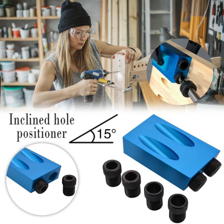 15 องศามุมเอียงอลูมิเนียมอัลลอยด์งานไม้ Locator, 15 Degree Woodworking Hole Locator