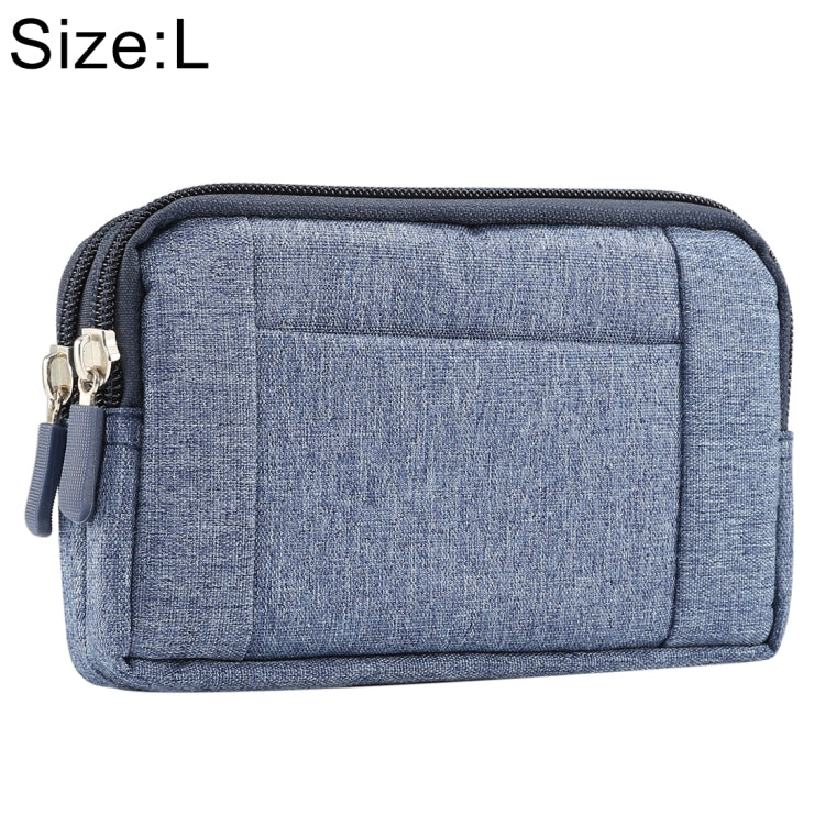 กระเป๋าคาดเอว Sports Denim Universal Phone Bag สำหรับสมาร์ทโฟน 5.5 ~ 6.3 นิ้วขนาด: L, L
