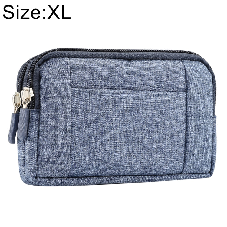 กระเป๋าคาดเอว Sports Denim Universal Phone Bag สำหรับสมาร์ทโฟน 6.4 ~ 6.5 นิ้วขนาด: XL, XL