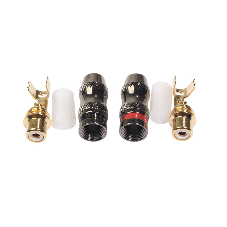 REXLIS TR026-1 2 ชิ้น RCA หญิงปลั๊กแจ็คอะแดปเตอร์ชุบทองสำหรับ DIY สายสัญญาณเสียงและสายวิดีโอ, RCA Female