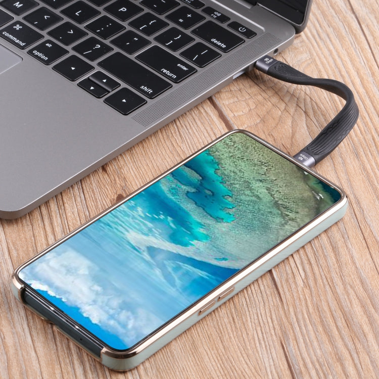 10Gbps Double USB-C / Type-C Soft Flat Data Transmission สายชาร์จเร็ว, Double USB-C / Type-C