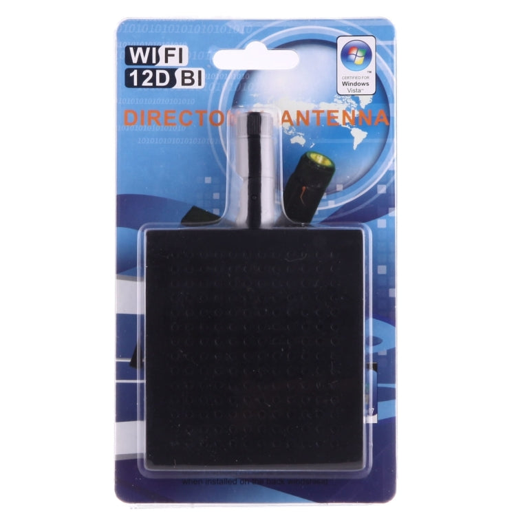 12dBi SMA ชาย เชื่อมต่อ 5.8GHz แผงเสาอากาศ WiFi, 5.8GHz Black