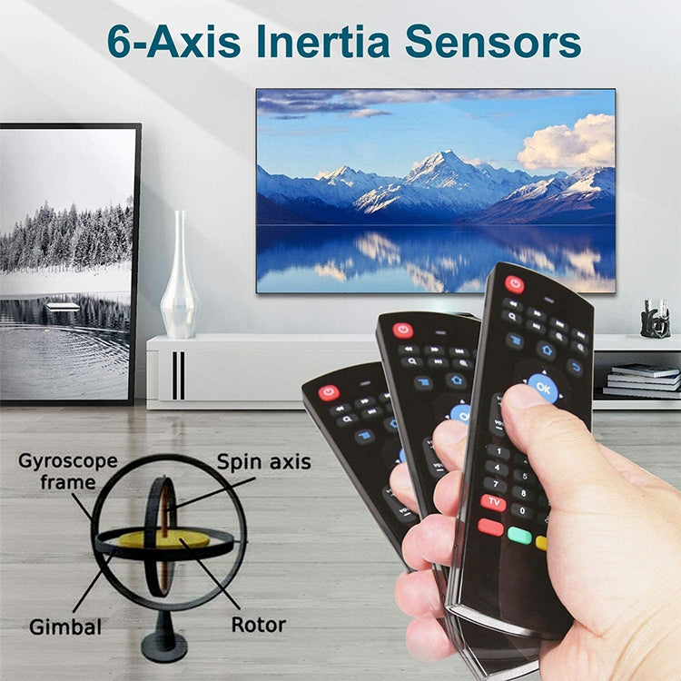 MX3 Voice Version 2.4GHz Fly Air Mouse คีย์บอร์ดไร้สายรีโมทคอนโทรลพร้อม Gyroscope