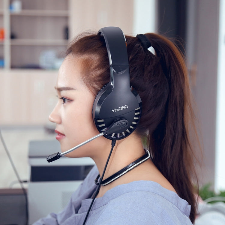 YINDIAO Q2 ชุดหูฟังสำหรับเล่นเกมแบบมีสายแบบติดศีรษะพร้อมไมโครโฟน เวอร์ชัน: เดี่ยว 3.5 มม, Q2 Single 3.5mm(Black)