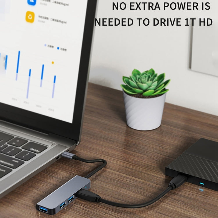 BYL-2301 5 in 1 USB-C / Type-C ไปยัง USB มัลติฟังก์ชั่น Docking Station HUB Adapter, BYL-2301T