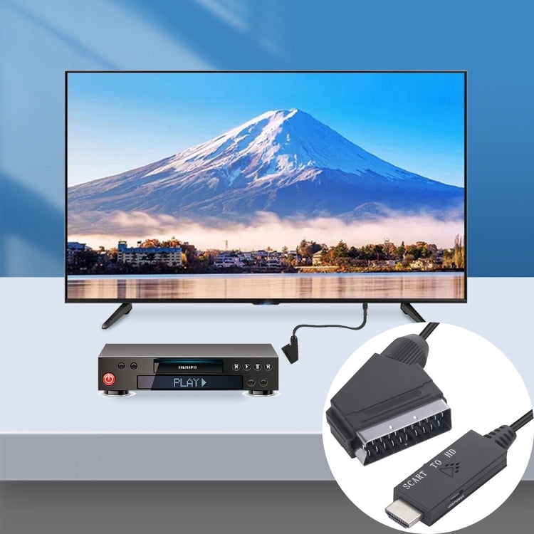 Scart To HDMI-Compatible Converter วิดีโออะแดปเตอร์เสียง, Scart To HDMI