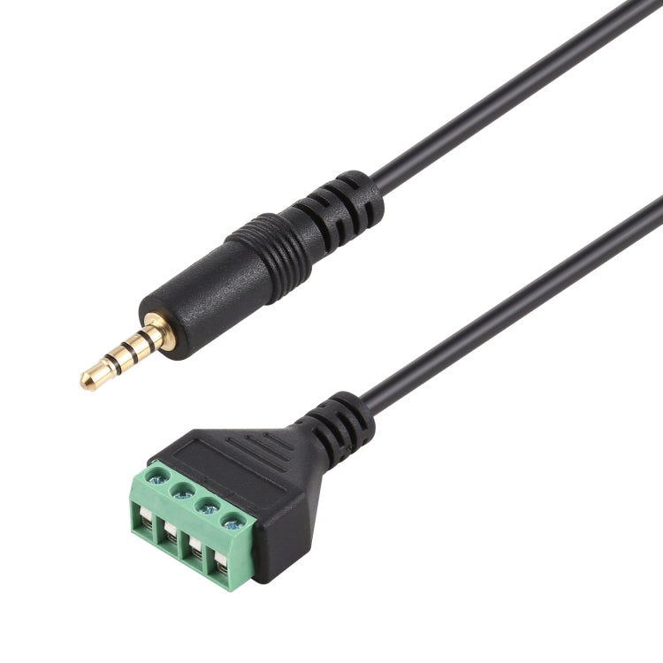ขั้วต่อแบบเสียบได้ชายขนาด 3.5 มม. ถึง 4 พินขั้วต่อแบบไม่มีขั้วต่อ Solderless สายเคเบิลอะแดปเตอร์เชื่อมต่อความยาว: 30 ซม., 3.5mm Male to 4 Pin