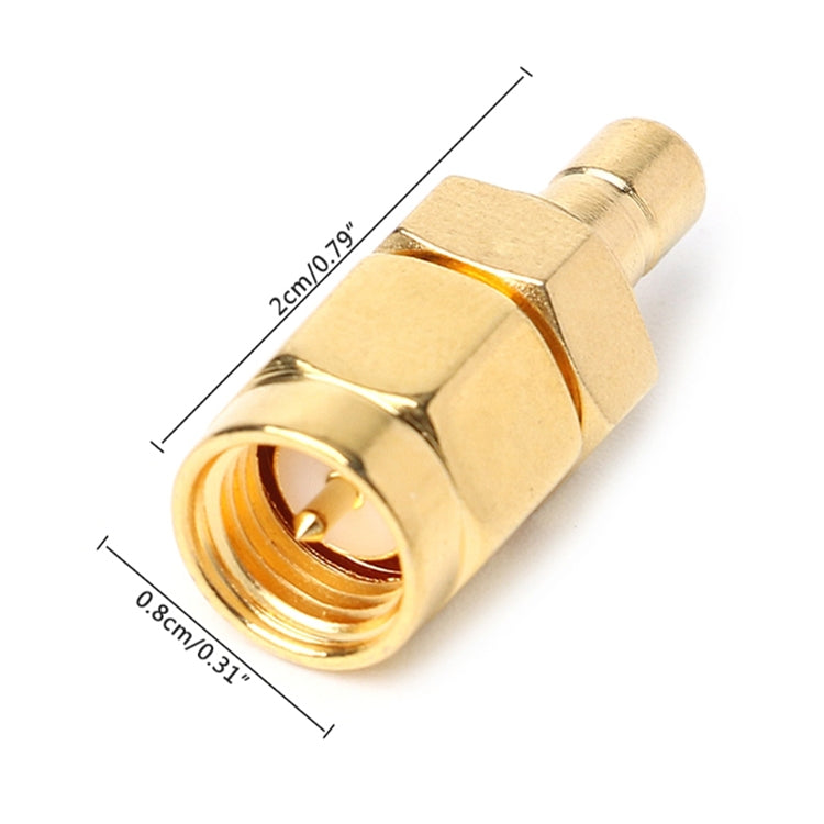2 ชิ้น SMA ชายกับ SMA ชาย DAB เสาอากาศวิทยุดิจิตอลเชื่อมต่อ, SMA Male to Male