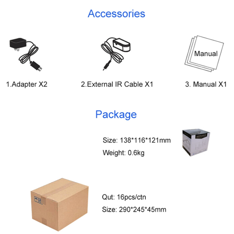 Measy FHD686-2 Full HD 1080P 3D 2.4GHz / 5.8GHz ไร้สาย HD อินเทอร์เฟซมัลติมีเดีย Extender 1 เครื่องส่ง + 2 เครื่องรับ, ระยะการส่ง: 200m, FHD686-2 (US Plug), FHD686-2 (AU Plug), FHD686-2 (EU Plug), FHD686-2 (UK Plug)