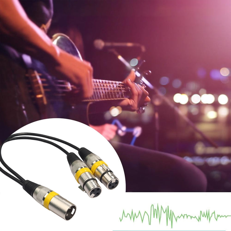 2055MFF-03 2 In1 XLR ชายกับหญิงคู่สายสัญญาณเสียงไมโครโฟน, ความยาว: 0.3 ม.