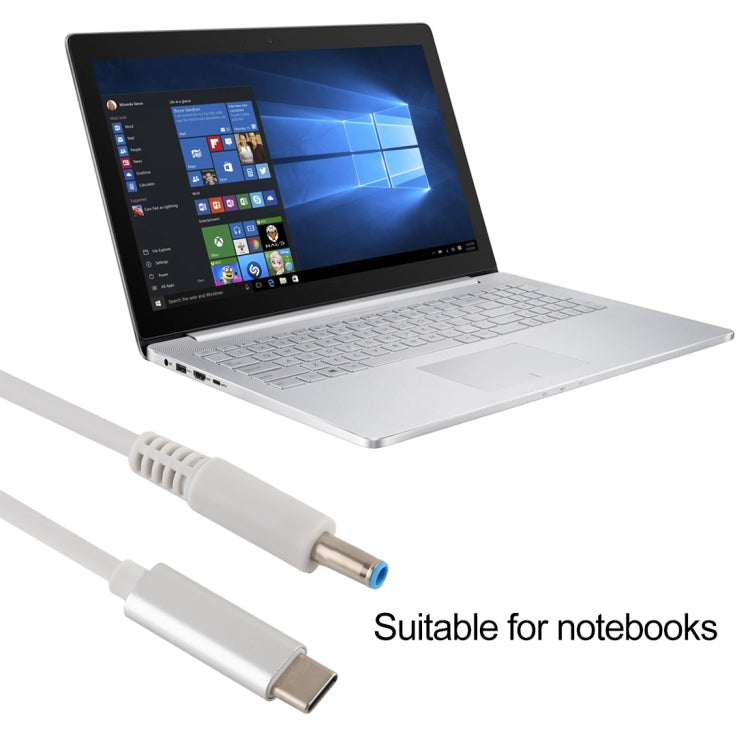 สำหรับ HP USB-C / Type-C ถึง 4.5 x 3.0 มม. สายชาร์จแล็ปท็อปความยาวสายเคเบิล: ประมาณ 1.5 ม., Type-C to 7.4 x 0.6mm