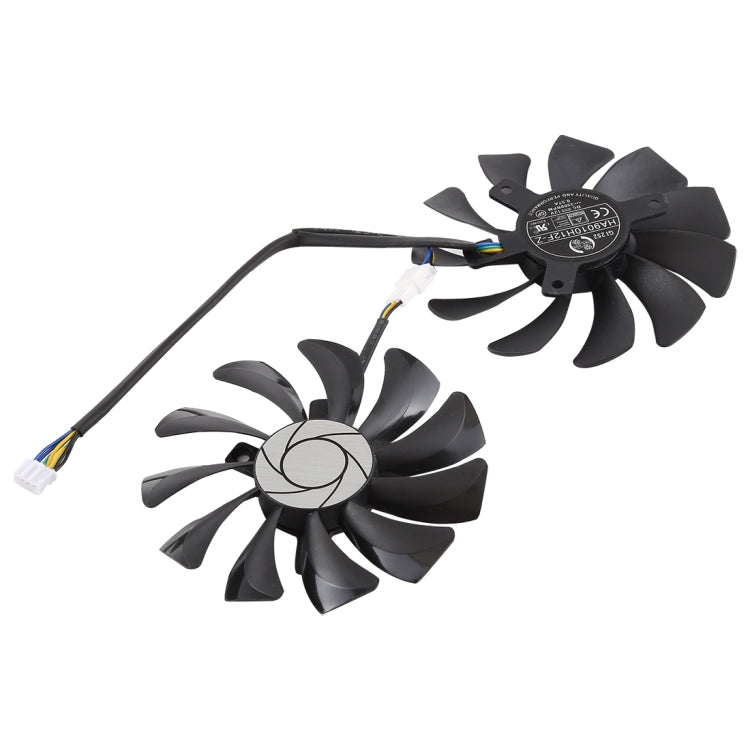 HA9010H12F-Z 4 พินกราฟิกการ์ดพัดลมระบายความร้อนสำหรับ MSI GeForce GTX 1050 Hurricane GTX 1060 Hurricane 6G GDDR, เส้นผ่านศูนย์กลาง: 85 มม., คู่, HA9010H12F-Z