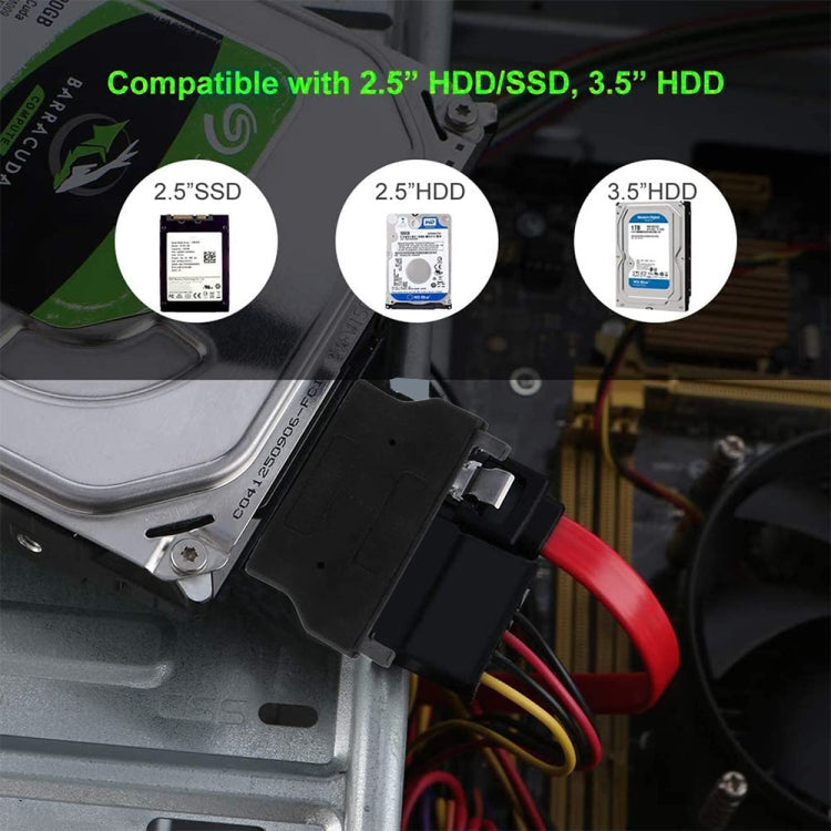 SATA 22 Pin Female ถึง SLIMLINE SATA 13 Pin Male Adapter, SATA 22 Pin Female to SATA 13 Pin