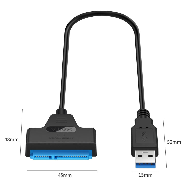 มืออาชีพอะแดปเตอร์สายเคเบิล SATA เป็น USB 3.0 2.5 นิ้ว SSD ฮาร์ดไดรฟ์ขยายตัวเชื่อมต่อ, 2.5 inch