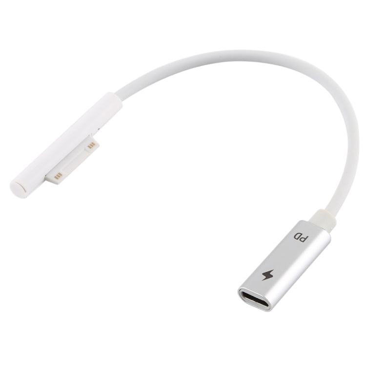 USBC / TypeC หญิงถึง 6 Pin แล็ปท็อปชาย PD สายชาร์จอย่างรวดเร็วสำหรับ Microsoft Surface Pro 9/8/7/6/5/4/3 ความยาวสายเคเบิล: 0.2 ม., Pro 9 / 8 / 7 / 6 / 5 / 4 / 3 to USB-C / Type-C Female Black, Pro 9 / 8 / 7 / 6 / 5 / 4 / 3 to USB-C / Type-C Female White