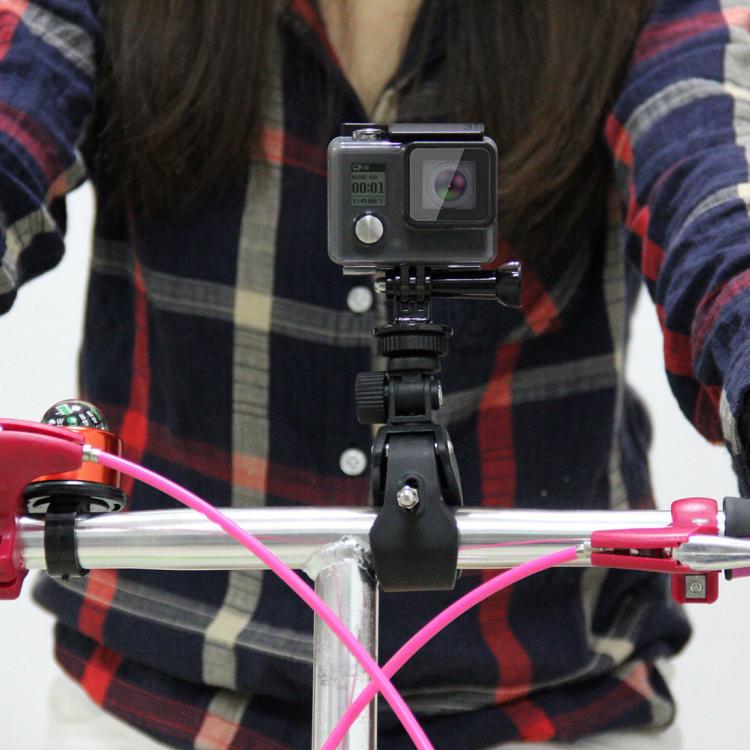 PULUZ รถจักรยานยนต์ที่ยึดมือจับจักรยานพร้อมขาตั้งกล้องและสกรูสำหรับ GoPro Hero11 สีดำ / HERO10 สีดำ / 9 สีดำ / 8 สีดำ / 7 / 6 / 5 / 5 เซสชัน / 4 เซสชัน / 4/3+ / 3/2/1, DJI Osmo Actionและกล้องแอ็คชั่นอื่นๆ, Lengthened Mount