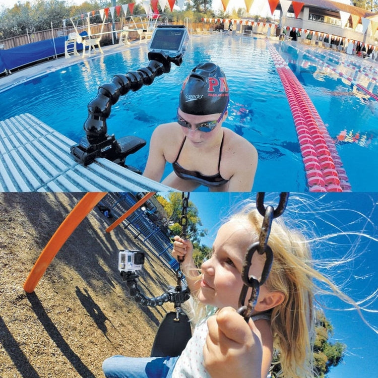 PULUZ แอคชั่นกล้องกีฬา Jaws Flex Clamp Mount สำหรับ GoPro Hero11 Black / HERO10 Black / 9 Black / 8 Black / 7/6/5/5 เซสชัน / 4 เซสชัน / 4/3+ / 3/2/1, DJI Osmo Action และอื่น ๆกล้องแอ็คชั่น, Jaws Mount