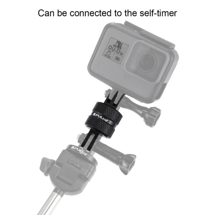 PULUZ การหมุน 360 องศา CNC หมุน Pivot ขยายแขนขาตั้งกล้องเมาสำหรับ GoPro Hero11 สีดำ / HERO10 สีดำ / 9 สีดำ / 8 สีดำ / 7/6/5/5 เซสชัน / 4 เซสชัน / 4/3 + / 3/2/1, DJI Osmoกล้องแอคชั่นและกล้องแอคชั่นอื่นๆ, Extension Adapter