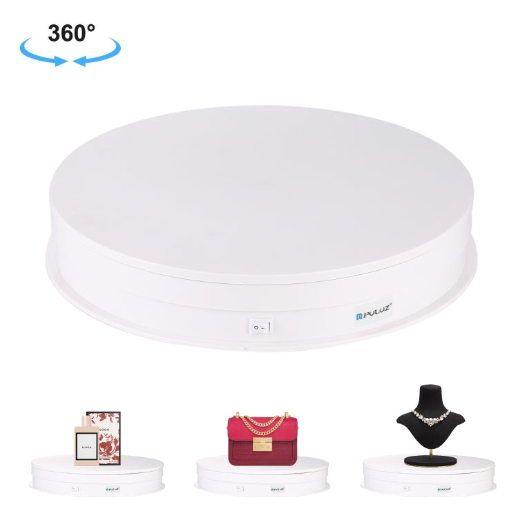 PULUZ 30 ซม.USB ไฟฟ้าหมุนแผ่นเสียงขาตั้งจอแสดงผลวิดีโอ Props แผ่นเสียงสำหรับถ่ายภาพ,โหลด 10-20 กก., 30cm Load Load 10-20kg Black, 30cm Load Load 10-20kg White
