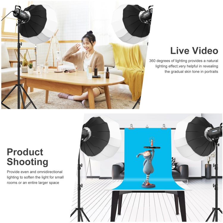 PULUZ 65cm โคมไฟแบบพับได้ Softbox SpeedLite Flash Light แบบพับได้ ดิฟฟิวเซอร์, 65cm Softbox