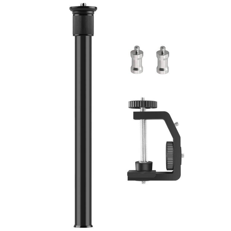 PULUZ C Clamp Mount Light Stand ส่วนต่อขยายแกนกลางก้านชุดยึด Monopod ความยาวก้าน: 33-60 ซม, C Clamp Extension Rod