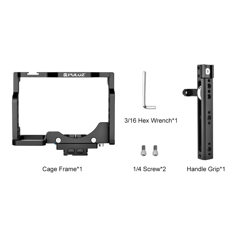 PULUZ กรงกล้องวิดีโอแท่นขุดเจาะภาพยนตร์พร้อมที่จับสำหรับ Nikon Z6 / Z7, For Nikon Z6 / Z7 Cage with Handle