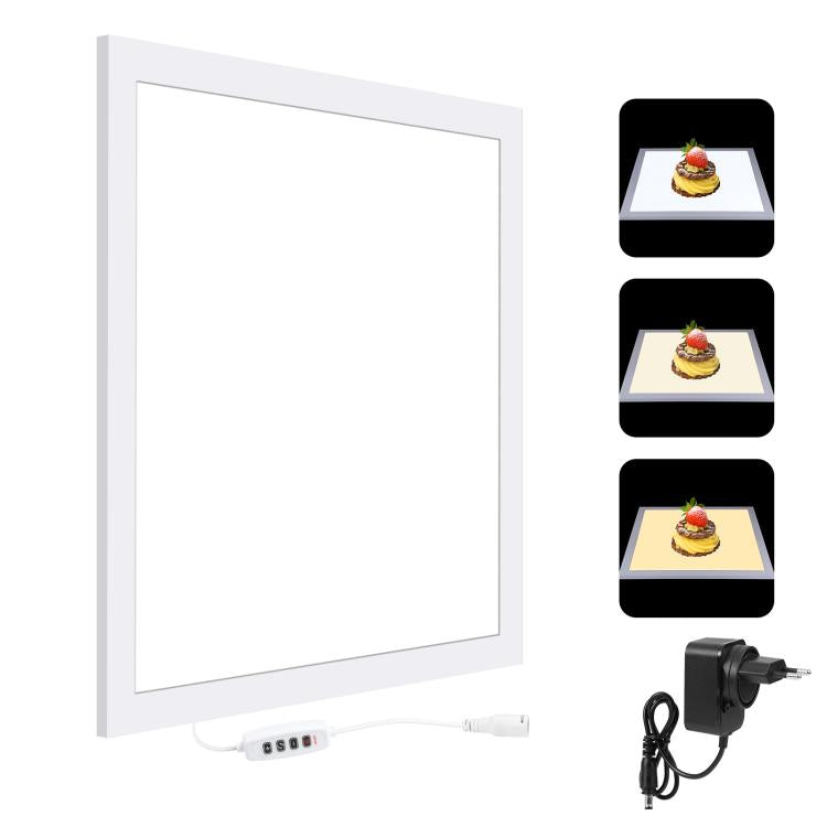 PULUZ 1000LM LED อะคริลิคไม่มี Polar Dimming Shadowless Light Pad พร้อมสวิตช์สำหรับ 40 ซม.กล่องสตูดิโอถ่ายภาพ, Light(US), Light(UK), Light(EU)