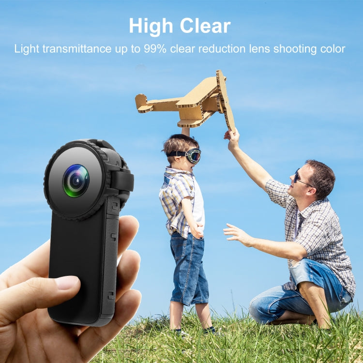 PULUZ อัพเกรดเลนส์ยามฝาครอบกระจกป้องกันสำหรับ Insta360 One X2, Lens Guard Glass Cover For Insta360 ONE X2