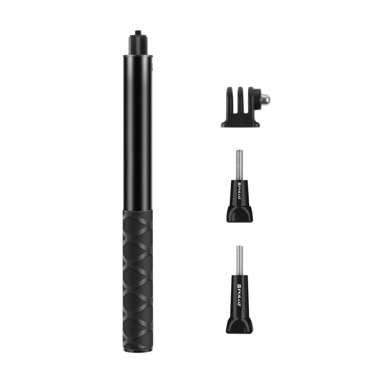 PULUZ 110 ซม.โลหะ Selfie Stick Monopod พร้อมฐานอะแดปเตอร์ที่มองไม่เห็นและสกรูสำหรับ Insta360 One RS / X2 / X3, 110cm Monopod