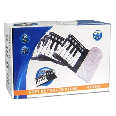 เปียโนคีย์บอร์ดนุ่ม 49 คีย์แบบพกพาแบบม้วนขึ้น, 49 Standard Keys White