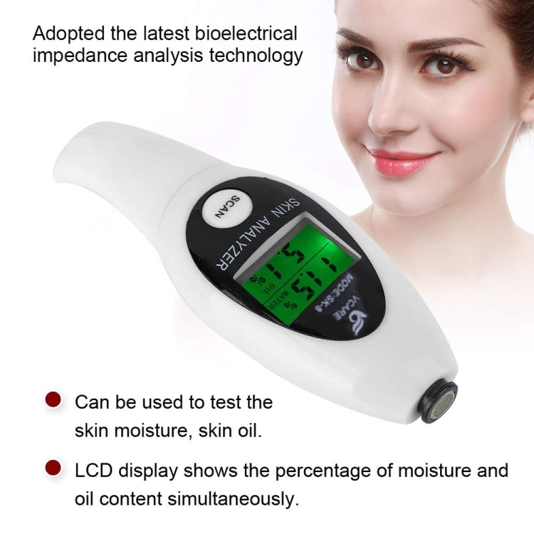 มินิแบบพกพา LCD Digital Moisture Skin Care เครื่องทดสอบความชื้นเครื่องวิเคราะห์เนื้อหาน้ำมัน, Mini