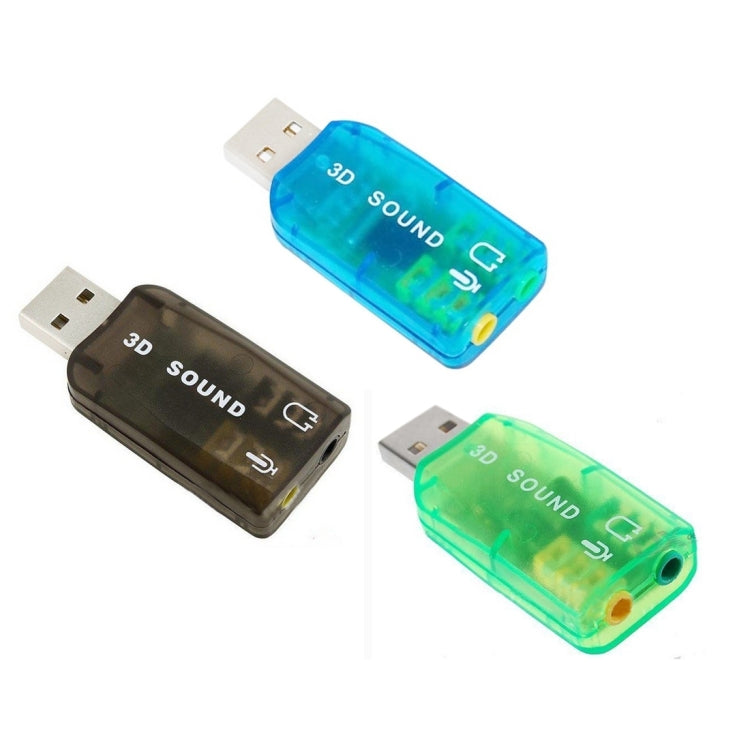 USB DSP 5.1 อะแดปเตอร์การ์ดเสียงภายนอกช่องโมโน (การจัดส่งแบบสุ่มสี)
