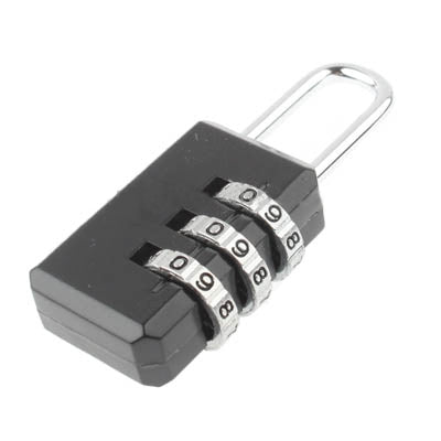 ล็อคการเดินทางเพื่อความปลอดภัยแบบรวม 3 หลักที่สามารถรีเซ็ตได้, 3 Digit ResettableLock