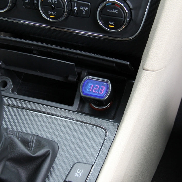 DC 12V / 24V จอแสดงผล LED มินิไฟฟ้าอัตโนมัติโวลต์มิเตอร์, Mini Auto Electric Voltmeter