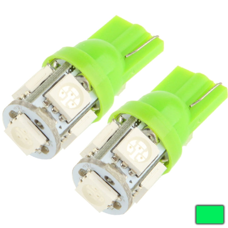 T10 5 LED 5050 SMD หลอดไฟสัญญาณรถยนต์, Pair, Pair, Green