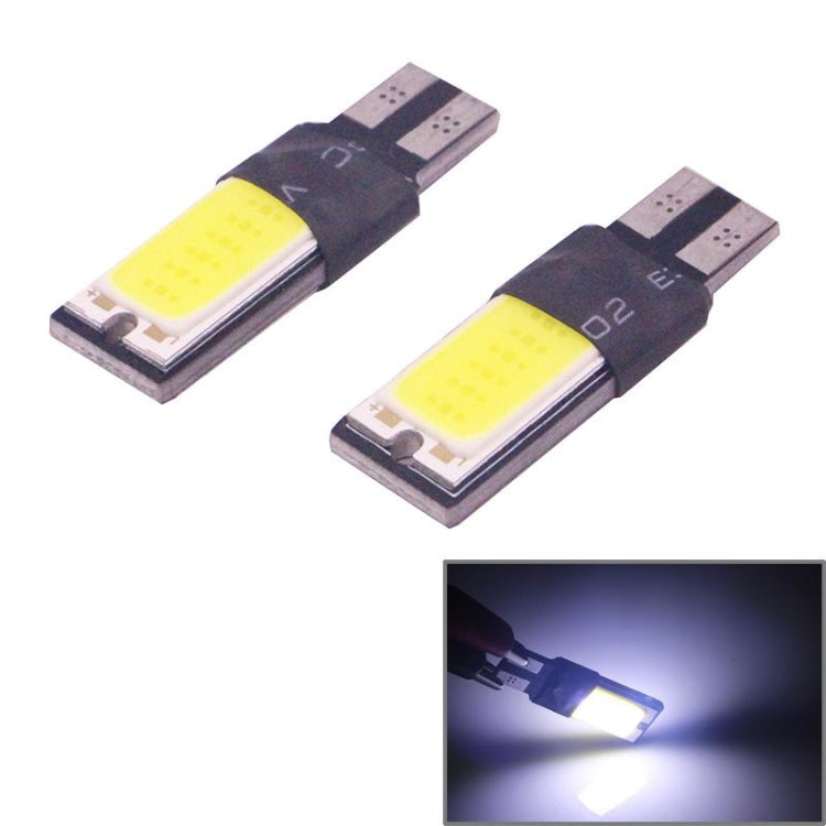 2 ชิ้น T10 3W 160-180LM 2 LED น้ำแข็งสีฟ้าซัง LED ถอดรหัสรถโคมไฟกวาดล้าง, DC12V, 2 LED COB LEDs, COB LEDs