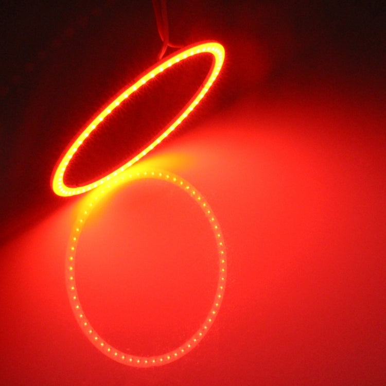 80mm 5W 180LM ดวงตาแองเจิลวงกลมไฟหน้ารถ COB ไฟ LED สำหรับยานพาหนะ, DC 12-24V, 80mm Pink Light, 80mm Green Light, 80mm Red Light