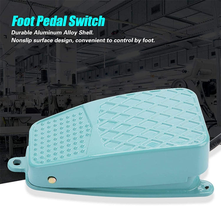 TFS-105 AC 250V 10A สวิตช์เหยียบเท้าเหยียบโลหะกันลื่น, ความยาวสายเคเบิล: 90 ซม., TFS-105