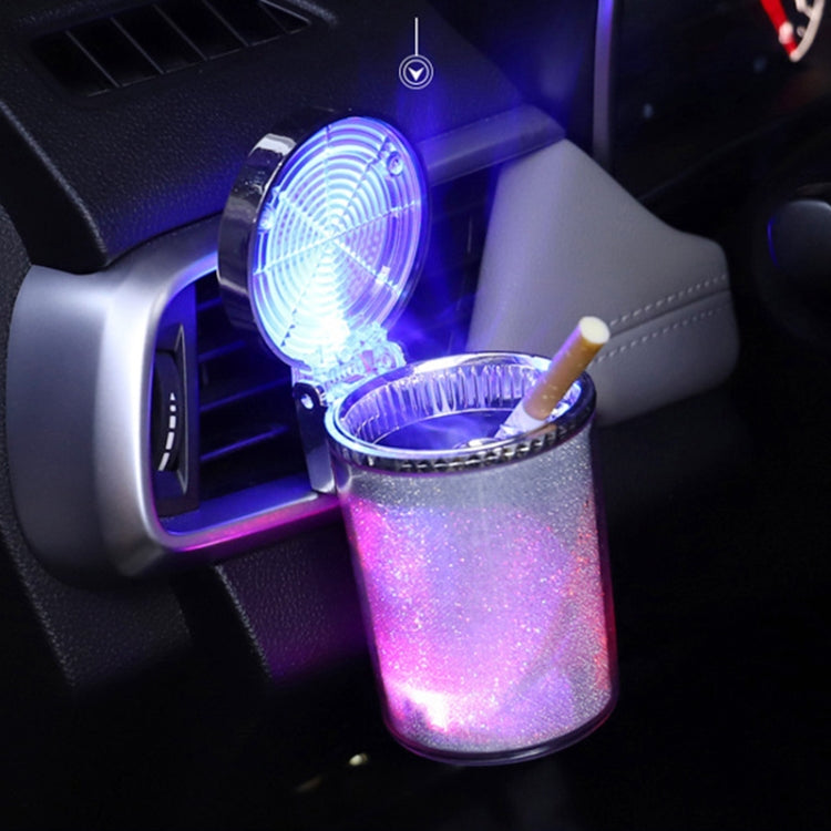 ที่เขี่ยบุหรี่รถยนต์ไฟ LED 7 สีแบบพกพาขนาด: 66 x 99 มม, 7 Color LED Light