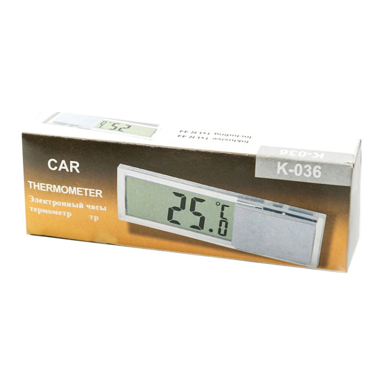 K-036 เครื่องวัดอุณหภูมิในรถยนต์แบบ LCD พร้อม Sucker, Thermometer