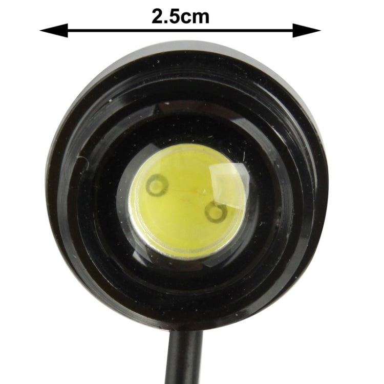 2x 1.5W กันน้ำ Eagle Eye Light ไฟ LED สีขาวสำหรับยานพาหนะ, ความยาวสายเคเบิล: 65 ซม, 1.5W