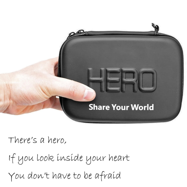 กันกระแทกกันน้ำแบบพกพากระเป๋าเดินทางสำหรับ GoPro Hero11 Black / HERO10 Black / HERO9 Black / HERO8 Black / HERO7 / 6/5/5 เซสชัน / 4 เซสชัน / 4/3 + / 3/2/1, DJI Osmo Action และอุปกรณ์เสริมกล้องแอ็คชั่นอื่น ๆขนาด: 16ซม.x 12ซม.x 7ซม, Size: 16cm x 12cm x 7cm