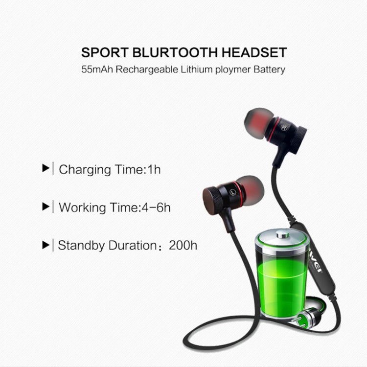 awei A920BL หูฟังสเตอริโอบลูทูธไร้สายสำหรับเล่นกีฬา