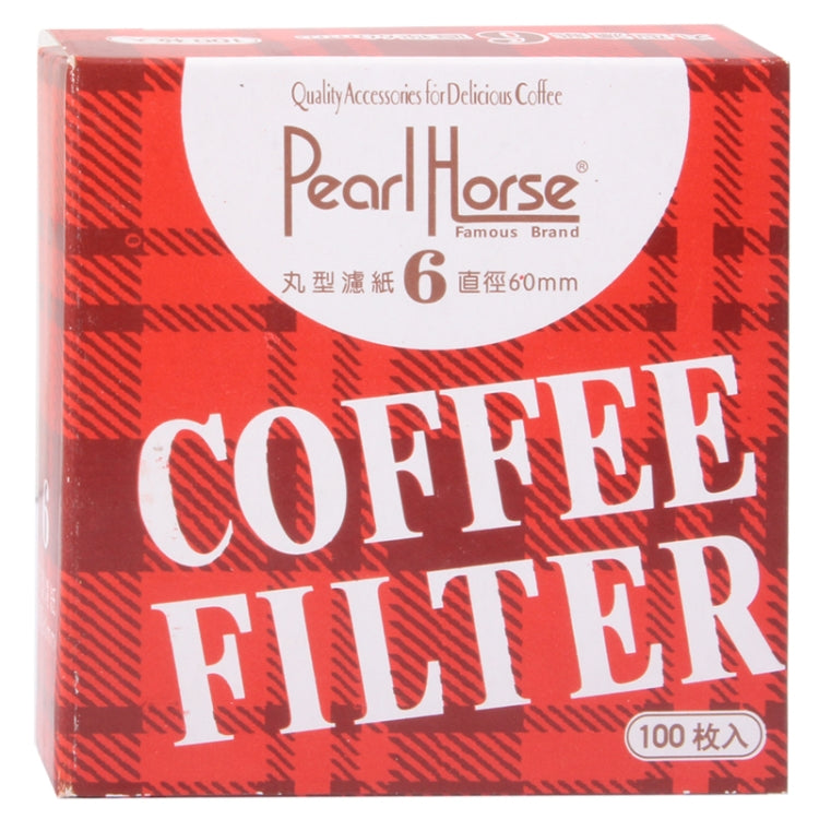 กระดาษกรองกาแฟกลม เส้นผ่านศูนย์กลาง 60มม. 100 ชิ้น, Coffee Filter Paper, Diameter 60mm