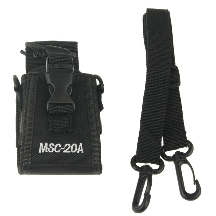 MSC20A ซองหนังพกพาอเนกประสงค์แบบไนลอนพร้อมสายรัดสำหรับเครื่องส่งรับวิทยุ