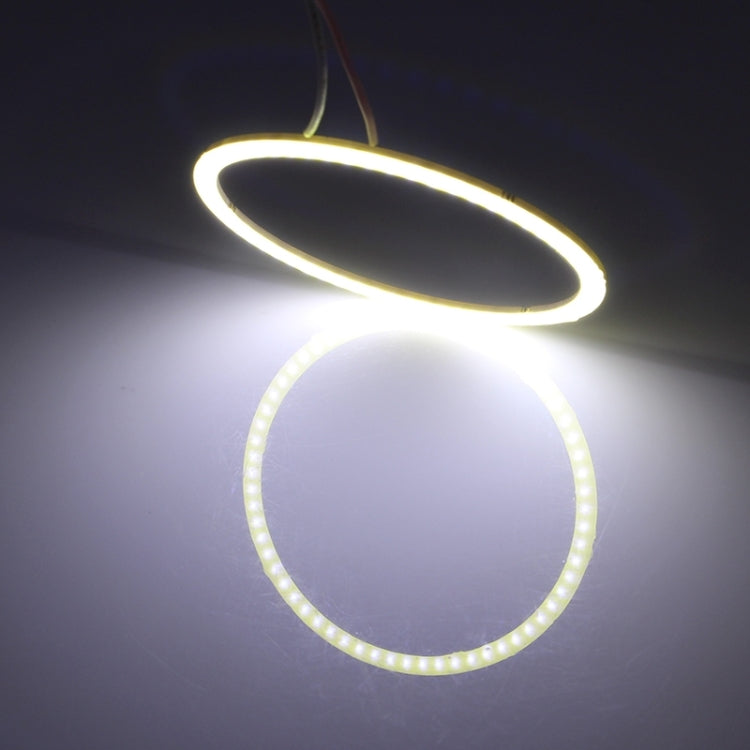60mm 5W 180LM ดวงตาแองเจิลวงกลมไฟหน้ารถ COB ไฟ LED สำหรับยานพาหนะ DC 12-24V, 60mm Blue Light, 60mm White Light