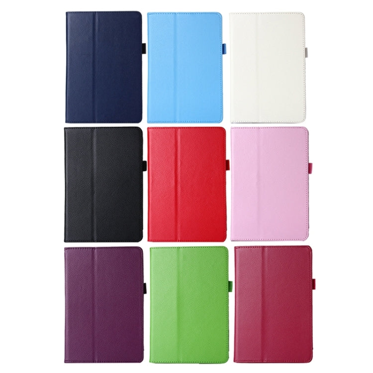 เคสหนัง PU แบบพลิกแนวนอนเนื้อลิ้นจี่พร้อมที่วางสำหรับ iPad mini 4, For iPad mini 4