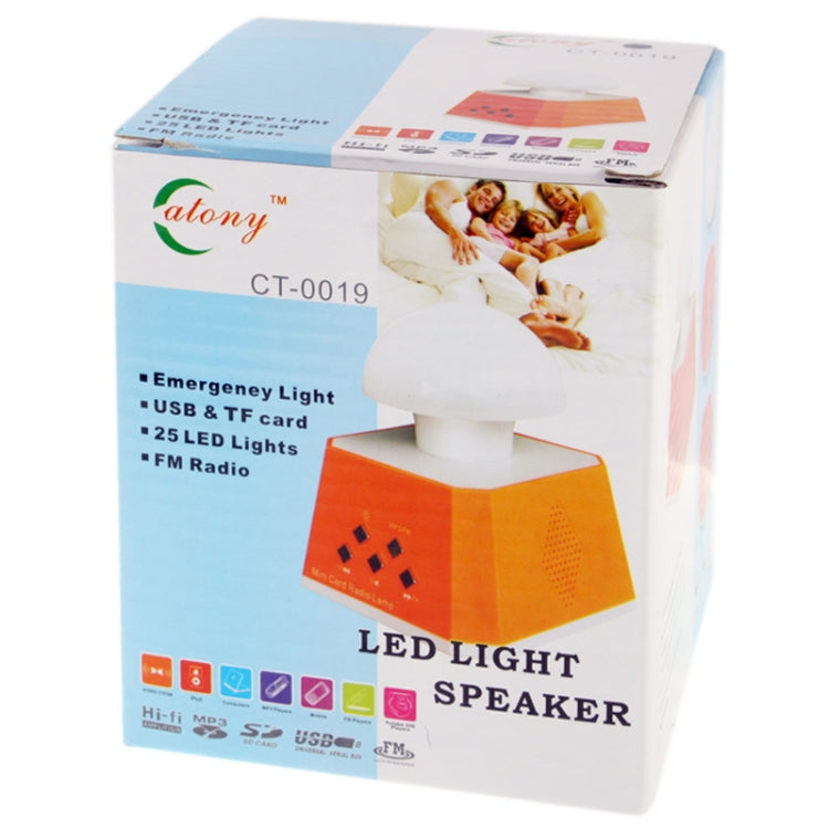 CT-0019 ลำโพงมีไฟ LED หลายดวง พร้อมวิทยุ FM รองรับการ์ด TF