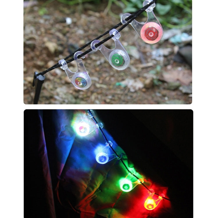 10 ชิ้นเต็นท์ตั้งแคมป์กลางแจ้งแบบพกพากันน้ำ 3 โหมดไฟ LED, แสงจี้, การจัดส่งสีสุ่ม